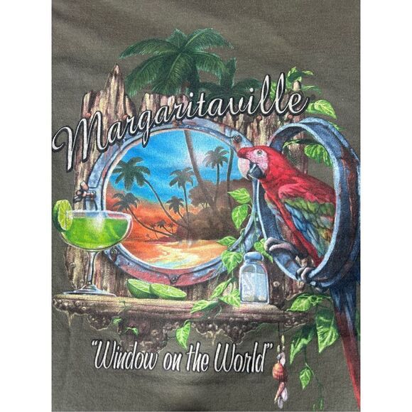 Jimmy Buffett Shirt Vintage window on the world, Margaritaville Parrot Head Tequ - Picture 9 of 10